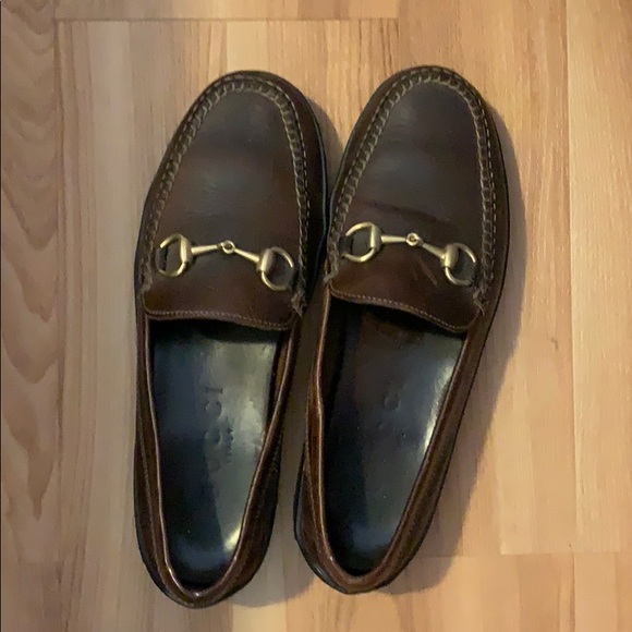 gucci mens loafers brown